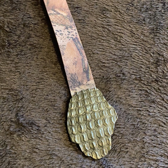 Garuglieri Animal/Reptile Print Genuine Leather Belt Size M 36’’ long strap - Picture 2 of 5